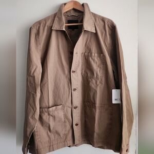 Lucky Brand Tan Lightweight Poplin Chore Jacket